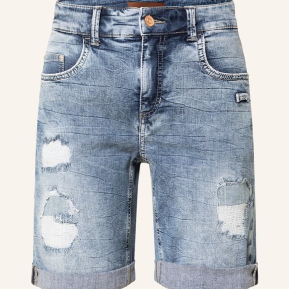 MAC Jeans (4) MINA Shorts Distressed Stretch Relaxed Fit (EU 34 / US 4) - Picture 2 of 14